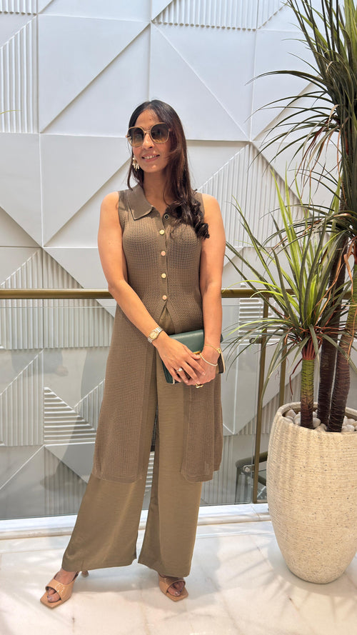 Sienna Knit and Satin Co-ord Set