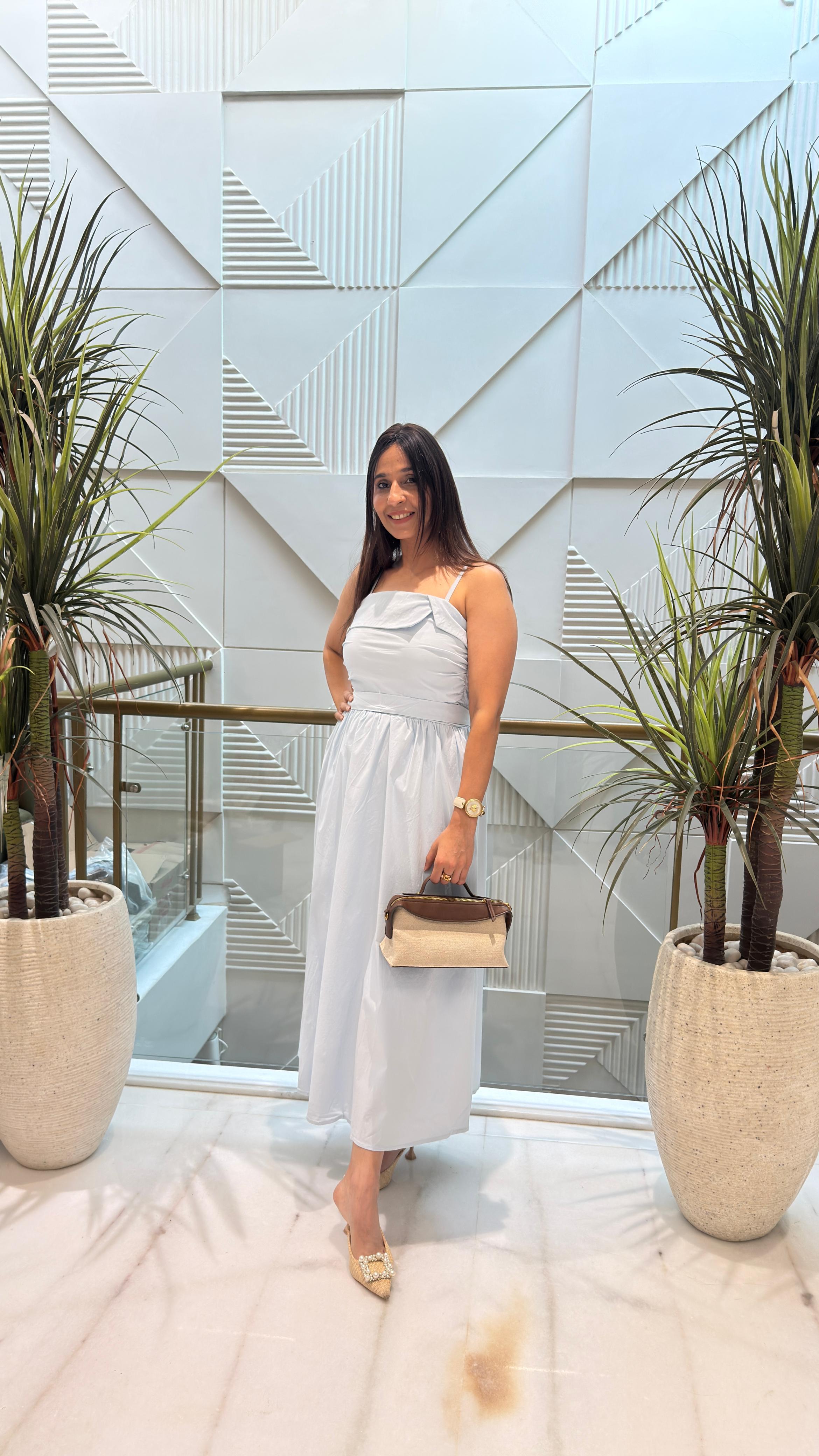 Poplyn spegethi long dress