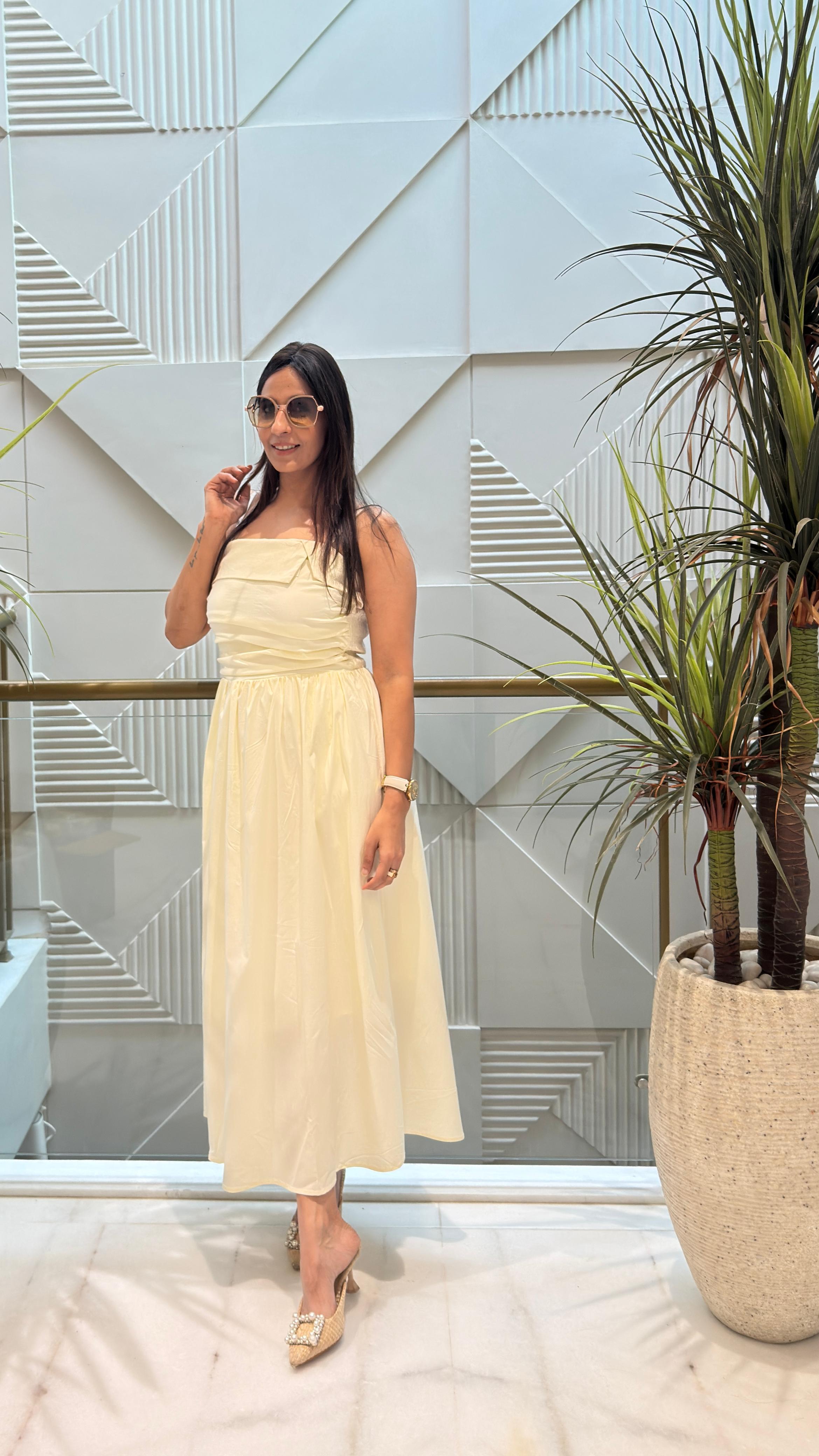 Poplyn spegethi long dress