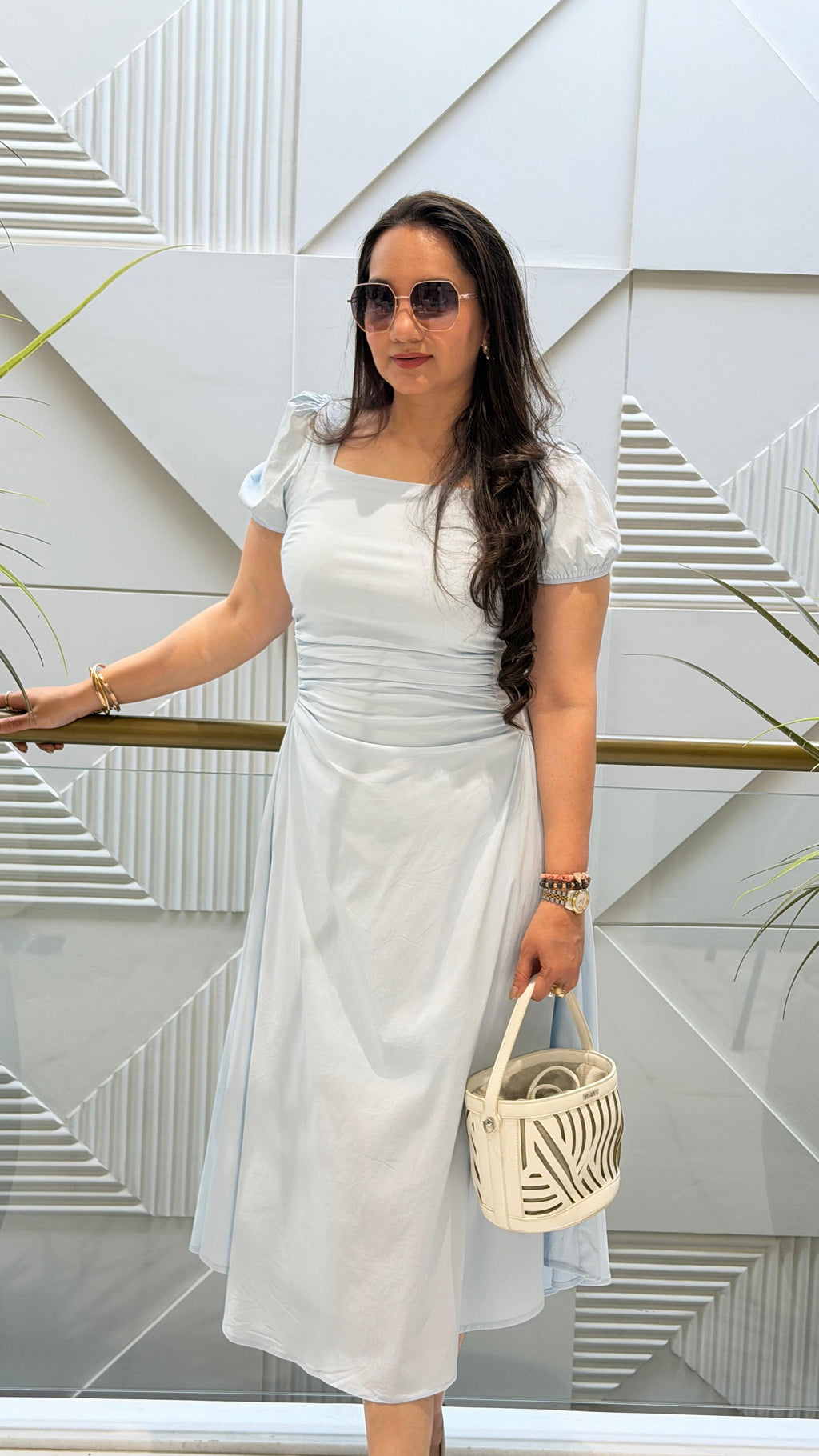 Elysian Puff Sleeve Midi Dress